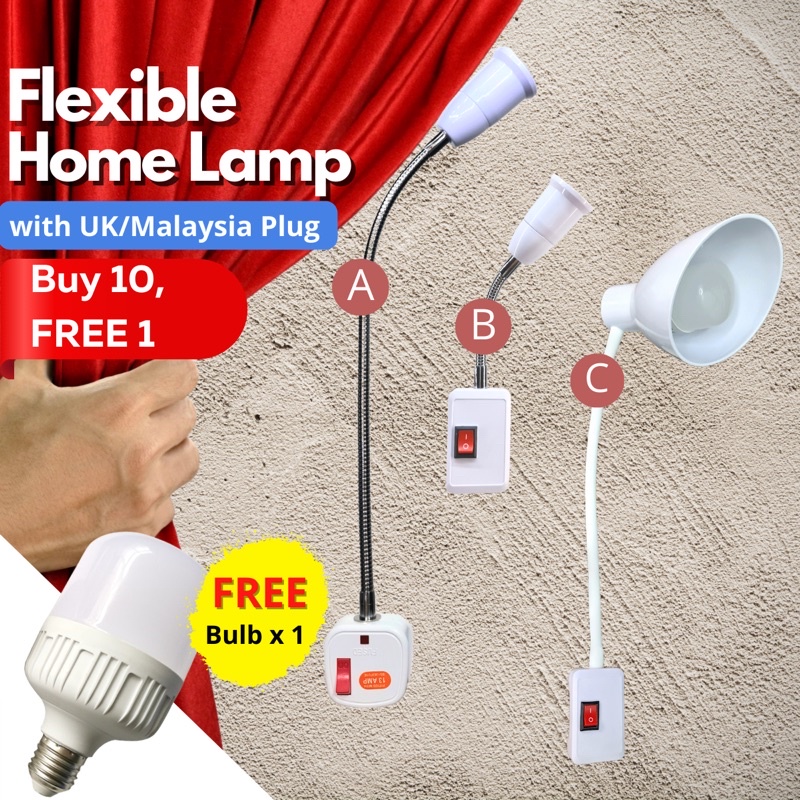 E27 Direct PlugIn Flexible Lighting Home Lamp / Reading Lamp / Bedside