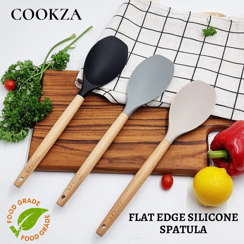 Cookza Silicon Spatula, Silicone Scrapper, Set Senduk Silicon, Silicone Utensil Set, Senduk