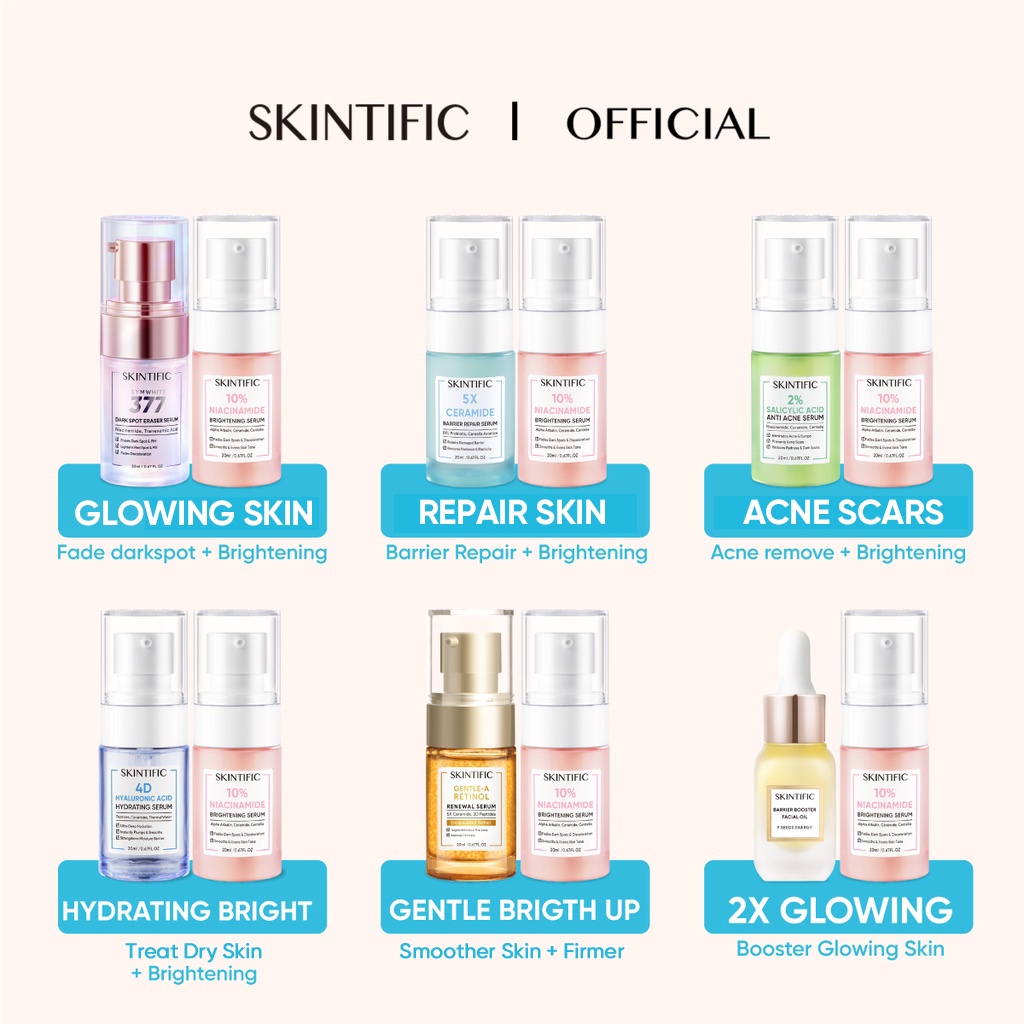 SKINTIFIC 2Pcs Skincare Set With Serum Glowing / Fade Dark Spot