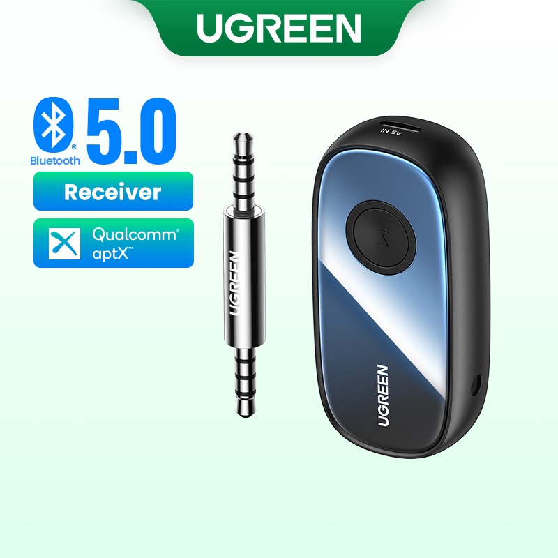 UGREEN Bluetooth 5.0 Car Kit Receiver aptX LL Wireless 3.5mm Jack