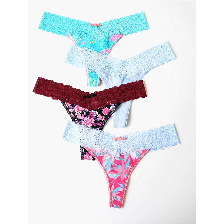 Voplidia Women's Thongs Panties Underwear Women Plus Size Sexy Lace  Lingerie G String Tanga PM052