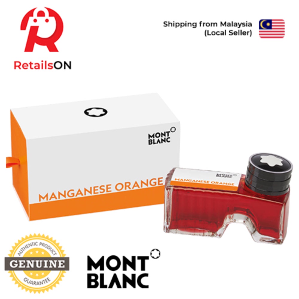 Montblanc Ink Bottle 60ml Manganese Orange / Fountain Pen Ink Bottle