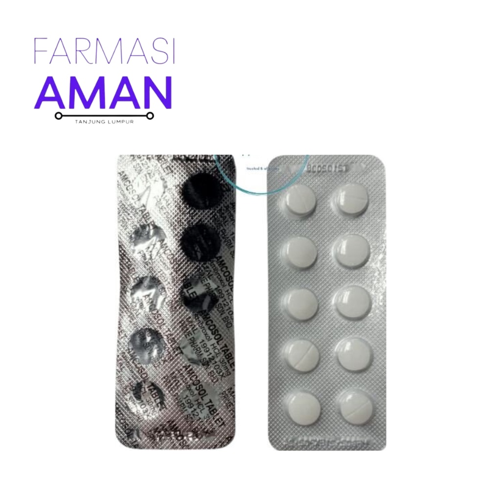 Prime Amcosol Tablet 30mg 10's (Ubat Batuk & Cair Kahak) | Shopee Malaysia