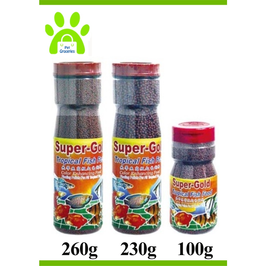 Super Gold Tropical fish Food 100g / 230g /260g Shopee Malaysia