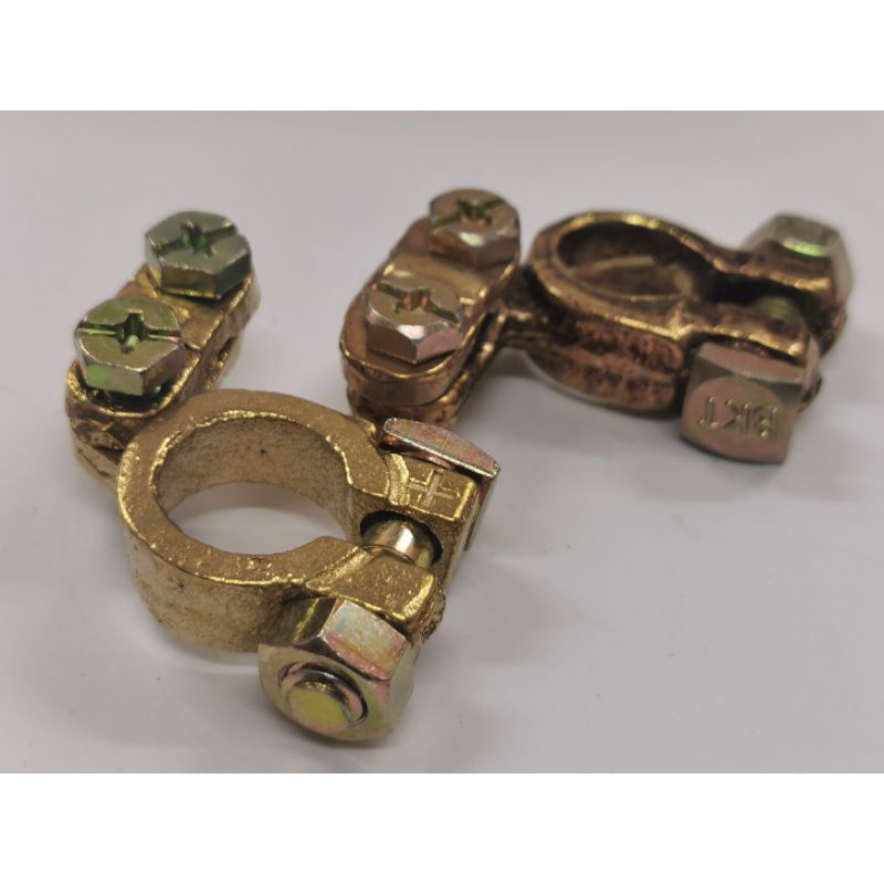 100 Pure Copper Battery Terminal Clamp + Positive Negative Universal