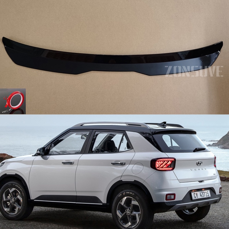 Use For Hyundai Venue 2019 2020 Year Roof Spoiler Carbon Fiber Look ...