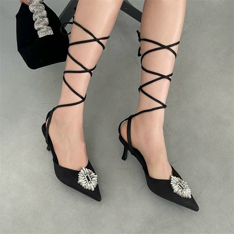 Buckle Lace up Ladies Summer Shoes High Heels main image 0