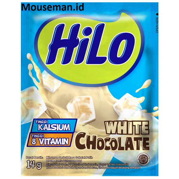 PUTIH Hilo High Calcium Drink Powder WHITE CHOCOLATE Flavor WHITE ...