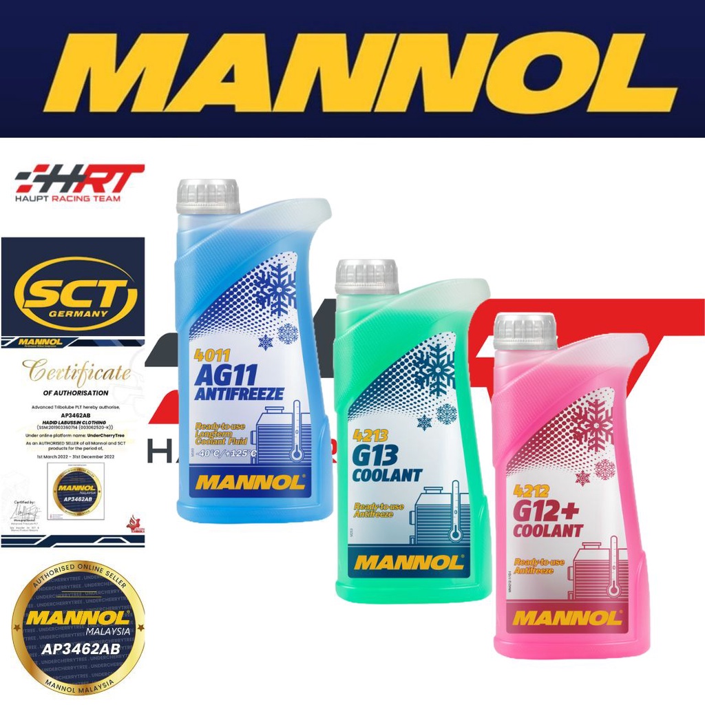 MANNOL Coolant & Antifreeze (Made in GERMANY) 1L G11 G12+ G13