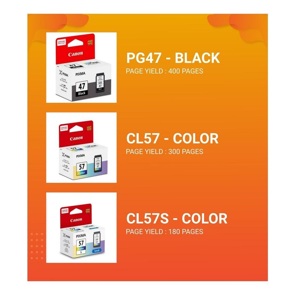 Canon PG47 PG 47 CL57 CL 57 CL57S CL 57S Original Inkjet Cartridge for ...