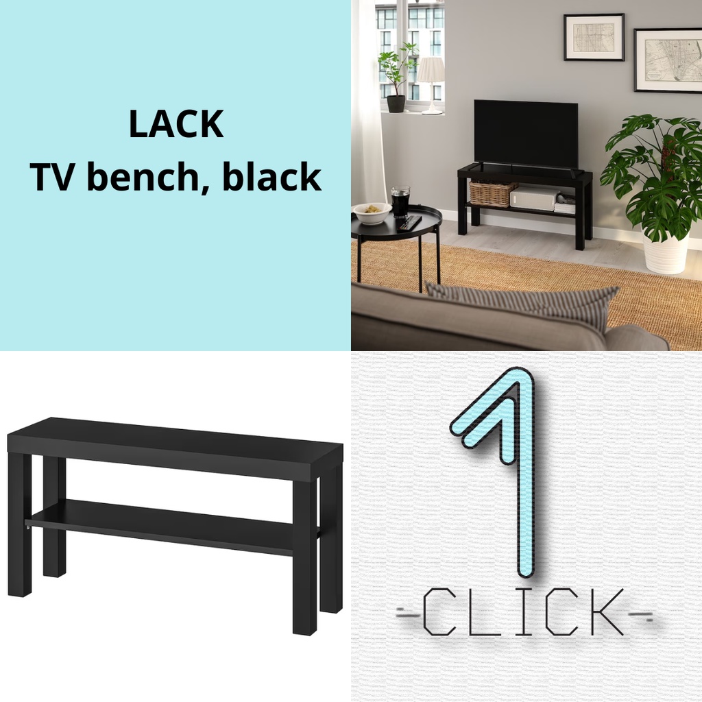 IKEA LACK TV Bench Black 90x26x45 cm Shopee Malaysia