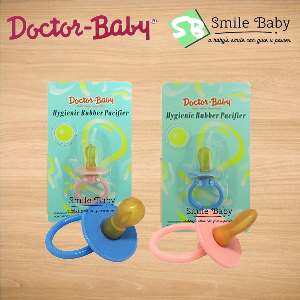 Doctor Baby Rubber Pacifier For New Born Puting kosong / Shape Round ...