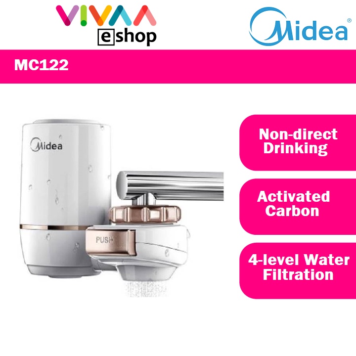 Midea 2l Faucet Water Purifier Mc122 2 Water Tap Filter Suitable For Kitchen And Bathroom Shopee 