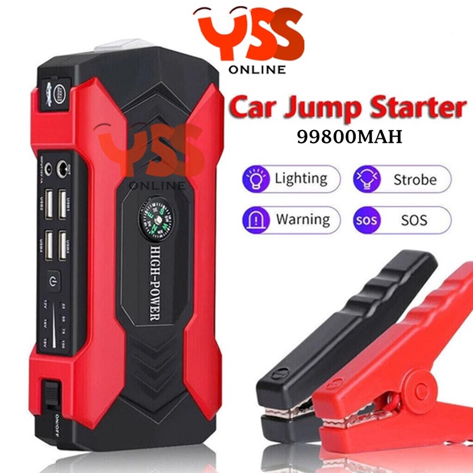 99800Mah MultiFunction Car Jump Starter Car Power Bank Starter