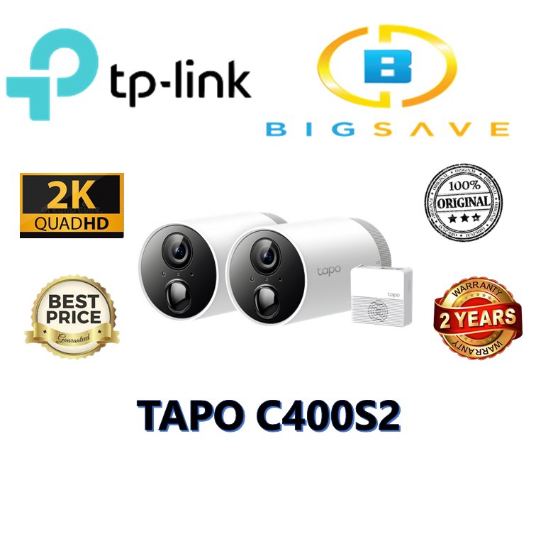 TP-LINK TAPO C400S2 SMART WIRE-FREE SECURITY CAMERA SYSTEM (2-CAMERA ...