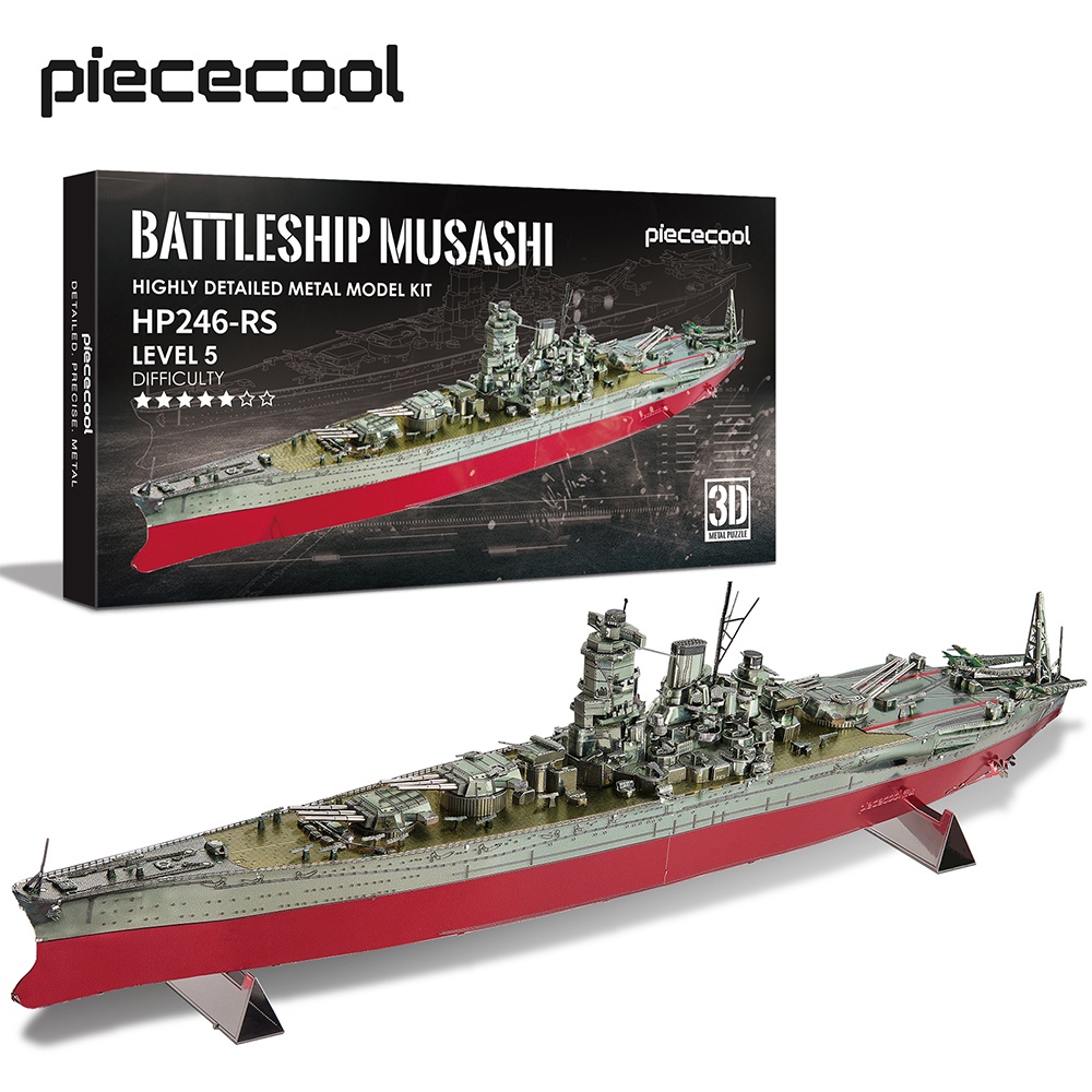 Piececool Musashi Battleship 3D Metal Model Kits Shopee Malaysia