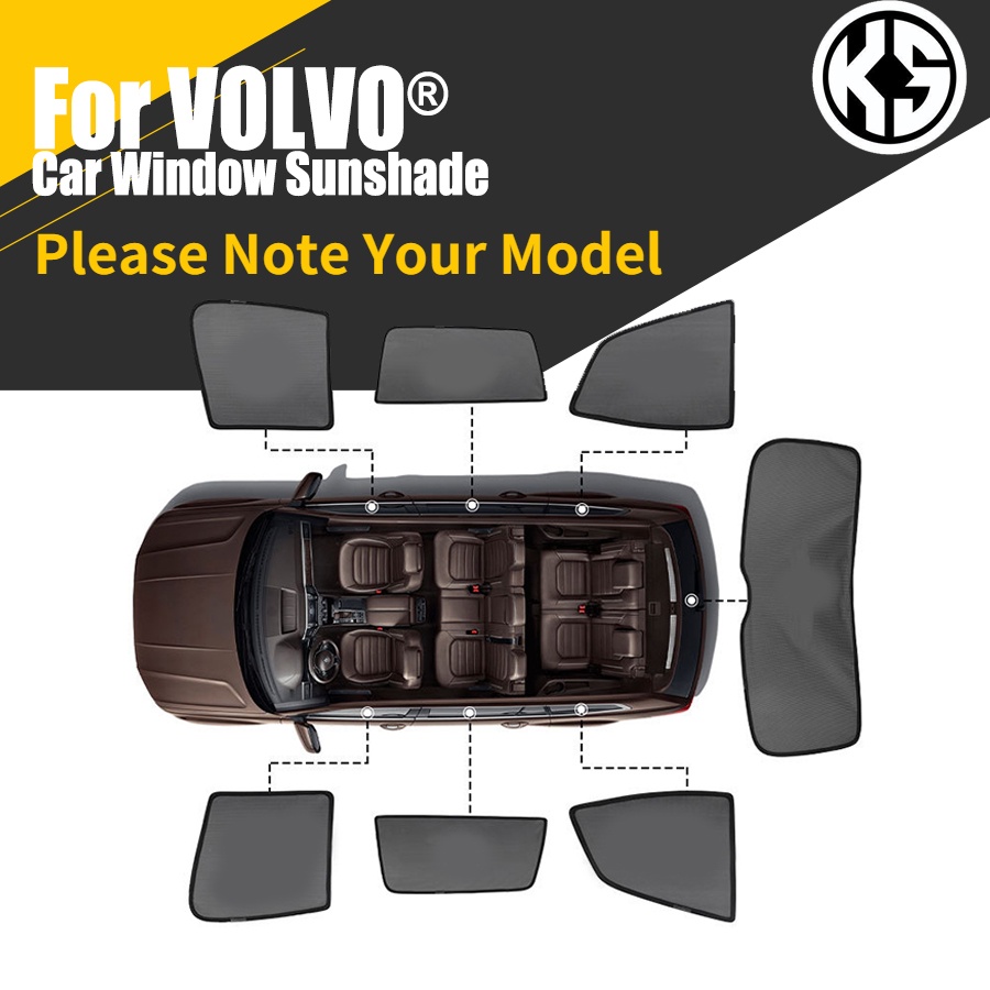 Custom Side Car Window Sunshade For VOLVO S60 S90 XC60 XC90 V60 V40 Window Curtain Mesh