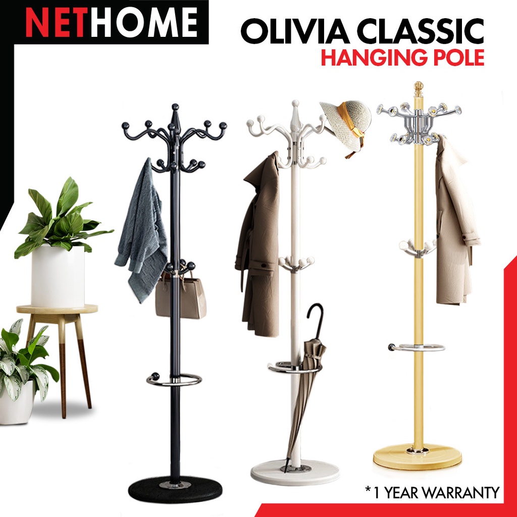 ⚡️NETHOME⚡️OLIVIA CLASSIC HANGING RACK / Coat Hanger Pole Rack / Stand ...