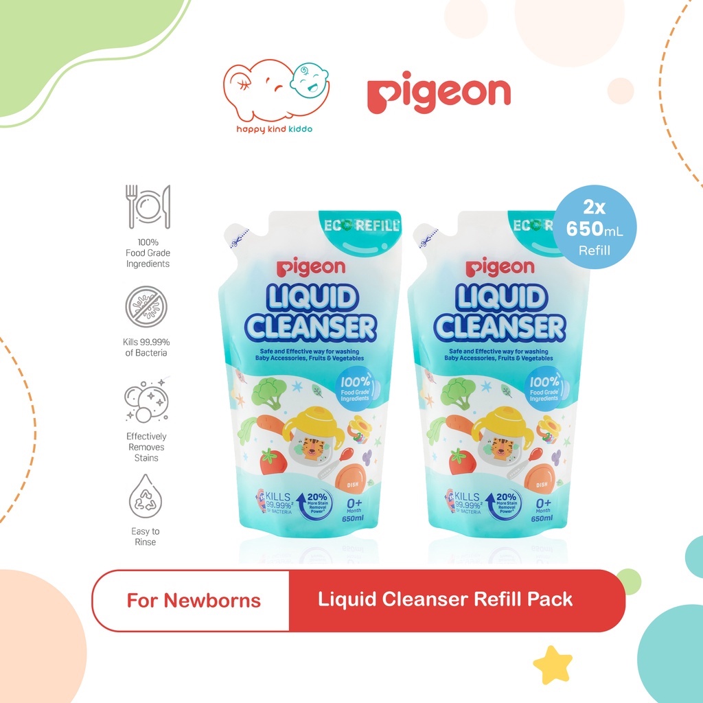 Pigeon Liquid Cleanser Refill Pack, 650mL (2 packs) | Shopee Malaysia