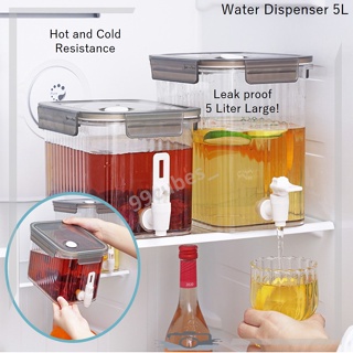 Refrigerator Cold Water Bottle 5L Cold Water Pitcher With Faucet