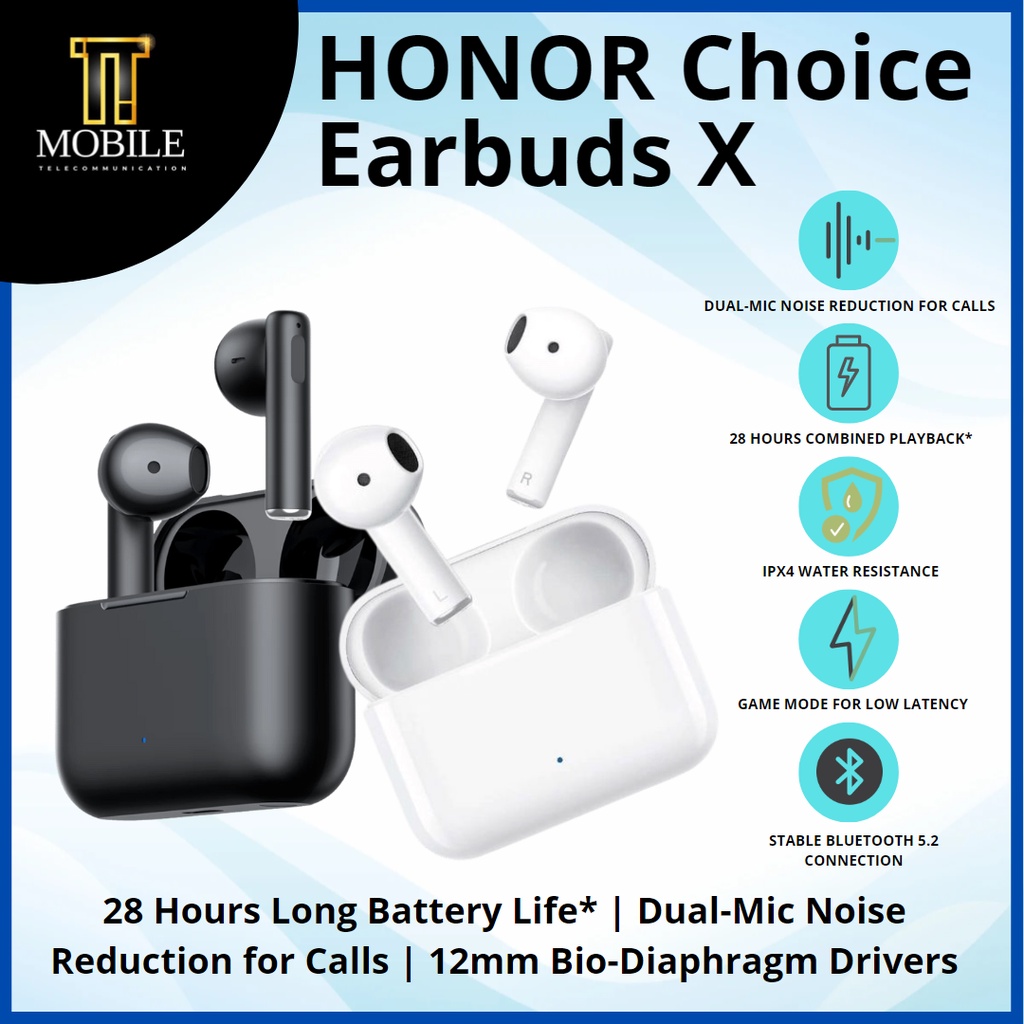 Honor Choice Earbuds X | TWS Wireless Earbuds Original | Shopee Malaysia