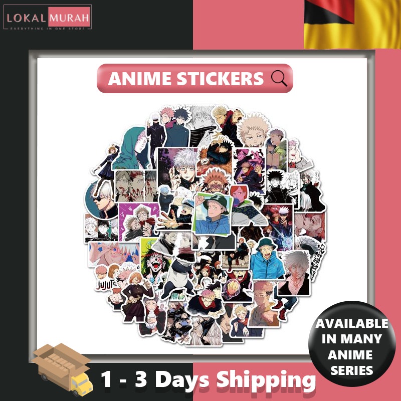 LMS | 100PCS Anime Sticker One Piece Naruto Demon Slayer Jujutsu Kaisen ...