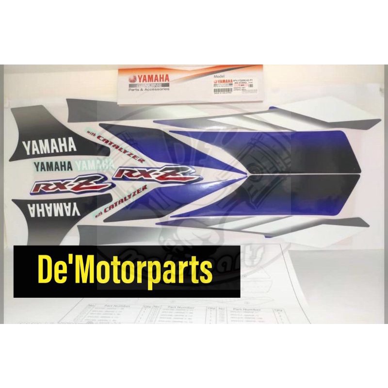 STIKER STICKER RXZ CATALYZER ORIGINAL HLY BIRU GREY | Shopee Malaysia