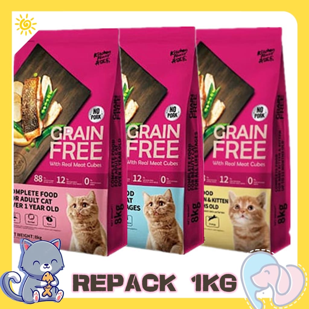 Kitchen Flavour Dry Cat Food from China Repack 1kg Shopee Malaysia
