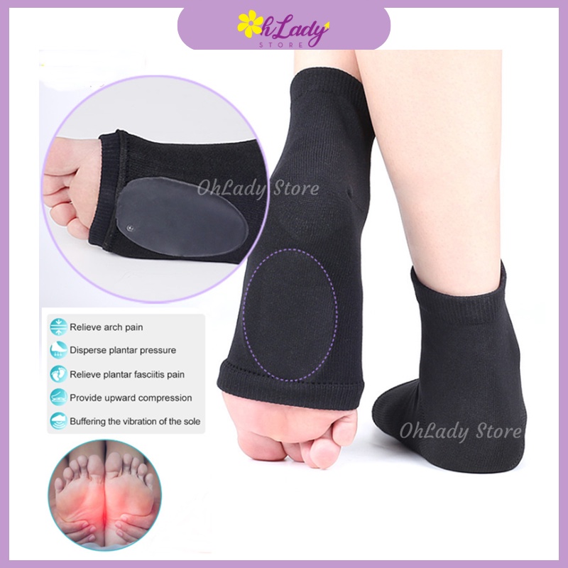 Arch Support Socks with Gel Pads, Arch Ankle Support Sleeves for Flat