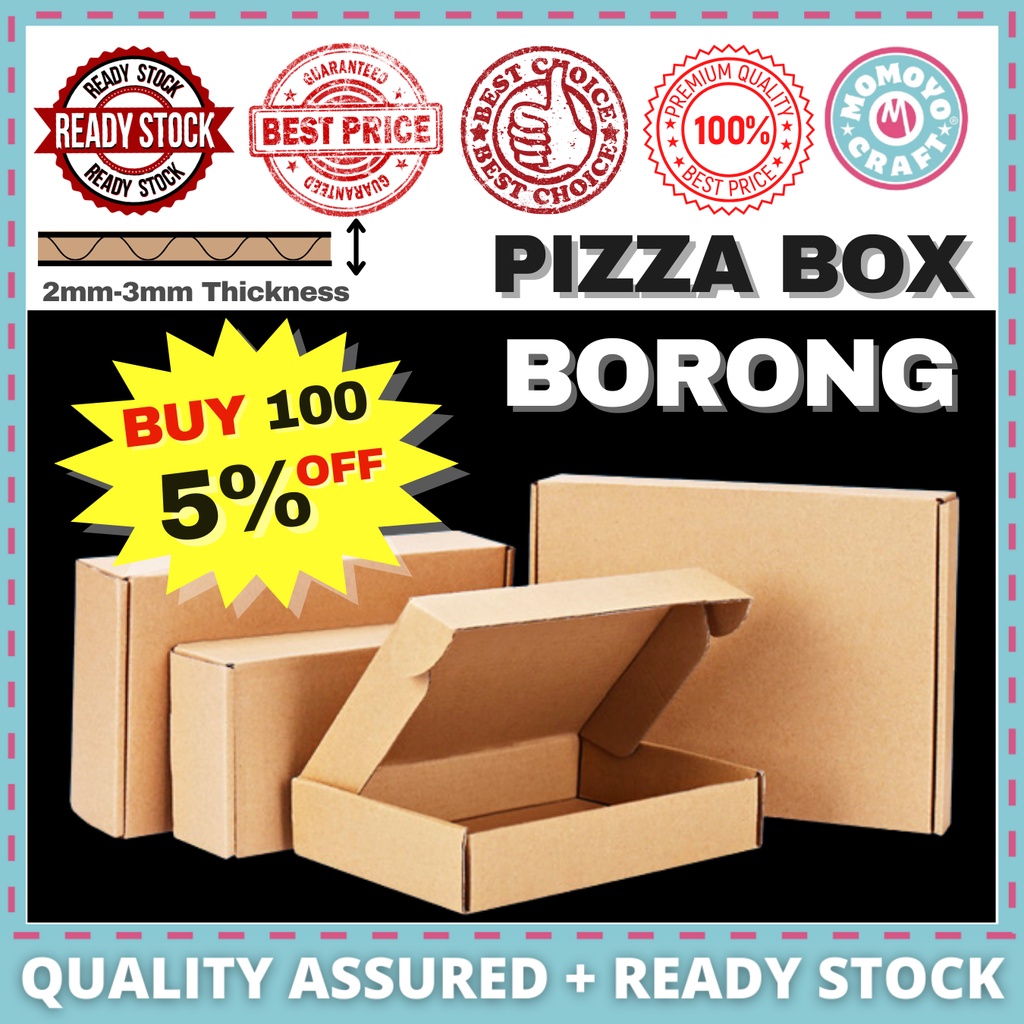 Momoyocraft Pizza Box Packaging Kotak Gift Box Carton Box Kotak Hadiah ...