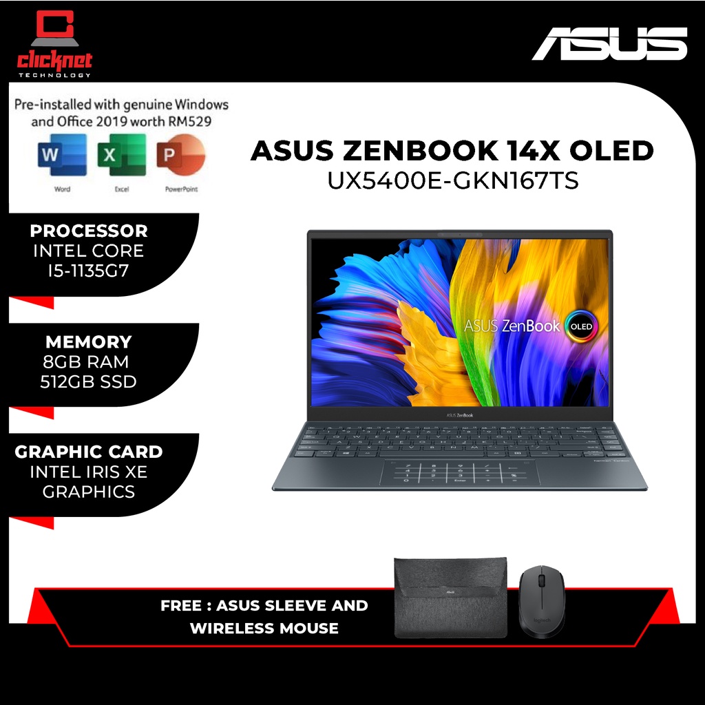 ASUS ZENBOOK UX5400E-GKN167TS/GKN168TS (I5-1135G7/I7-1165G7, 8/16GB ...