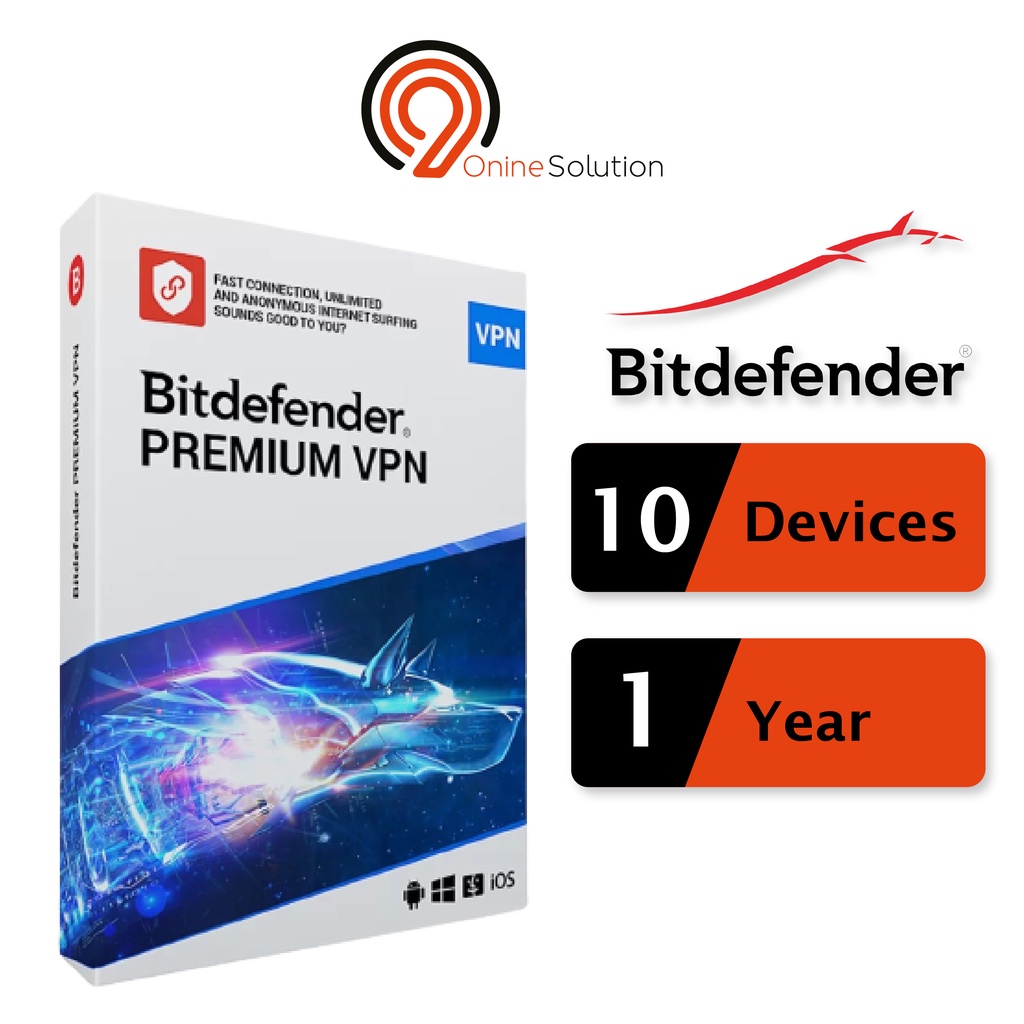 Bitdefender Premium VPN 10 Devices - 1 Year | Shopee Malaysia