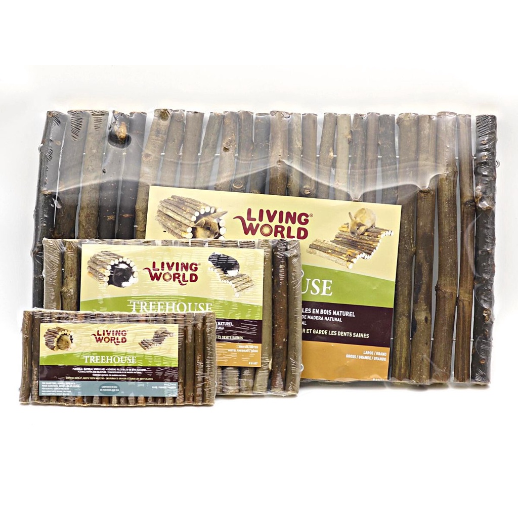 Living World Treehouse Real Wood Logs Small Animal Hideout (Small, Medium, Large) Shopee
