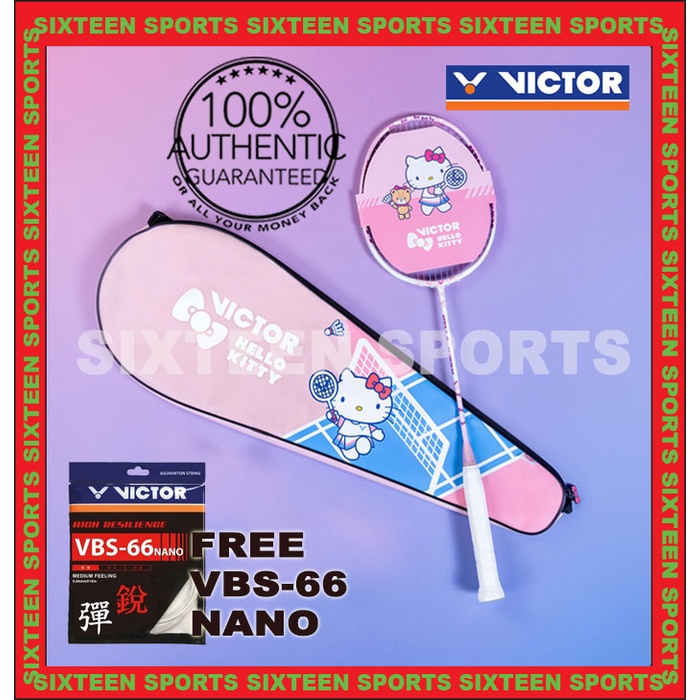 Victor Hello Kitty DriveX KT Badminton Racket DX-KT With Racket Bag ...