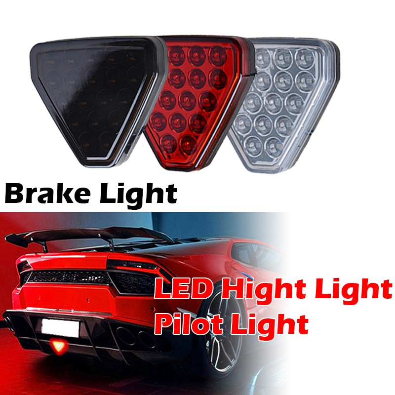 Universal Brake Signal Lamp F1 Style Triangle Sporty Rear Bumper