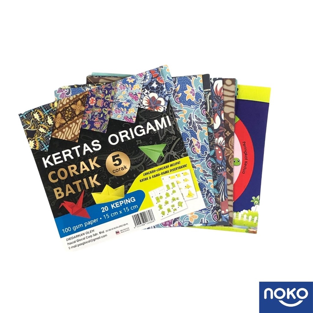 NOKO Origami Paper / Craft Paper (Corak batik) 15cmx15cm | Shopee Malaysia