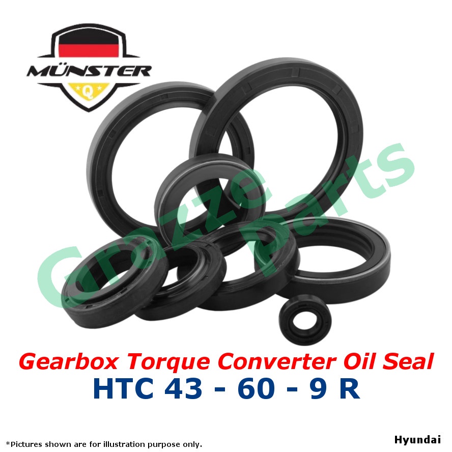 Münster (FKM) Auto Gearbox Torque Converter Ball Oil Seal Hyundai