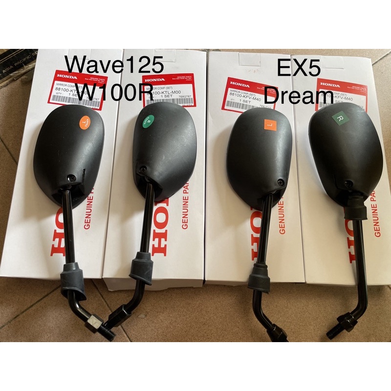 HONDA EX5 DREAM/WAVE125/W100R SIDE MIRROR 100% ORIGINAL 88100-KFV-M40 ...