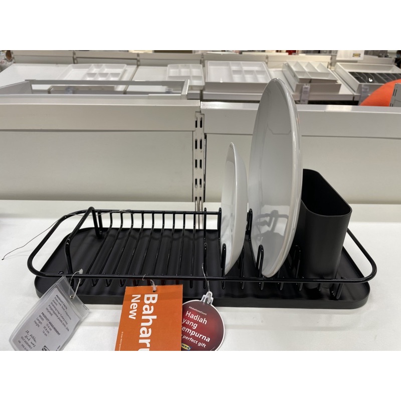 LILLHAVET Multifunctional dish rack, anthracite - IKEA