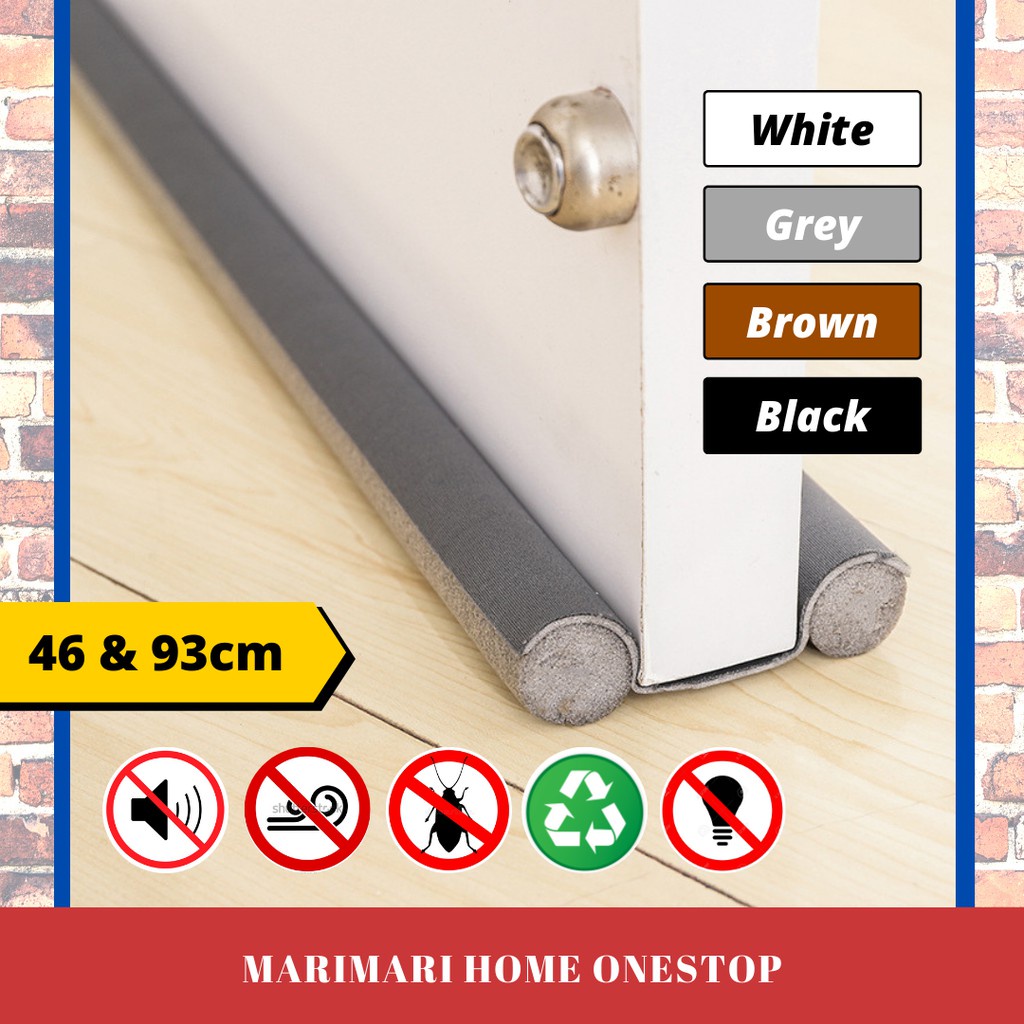 32" Door Draft Stopper - Under Door Seal For Gaps Up To 1.7", Noise & Light Blocker, Grey