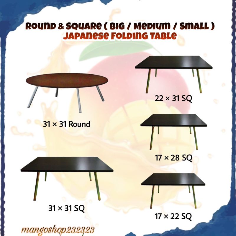 [ READY STOCK ] Meja Kaki Berlipat Duduk / Japanese Folding Table