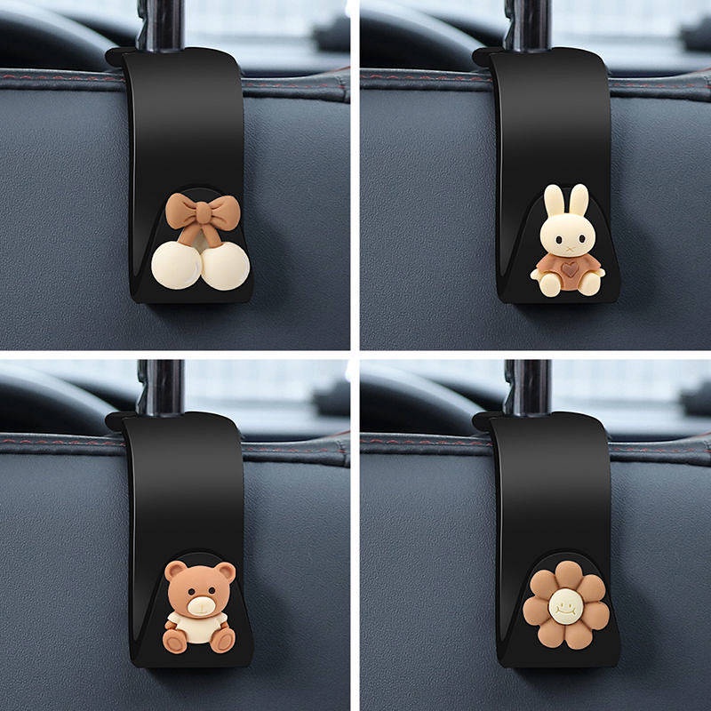 Hot selling cute car hook cartoon car headrest hook seat back hidden ...