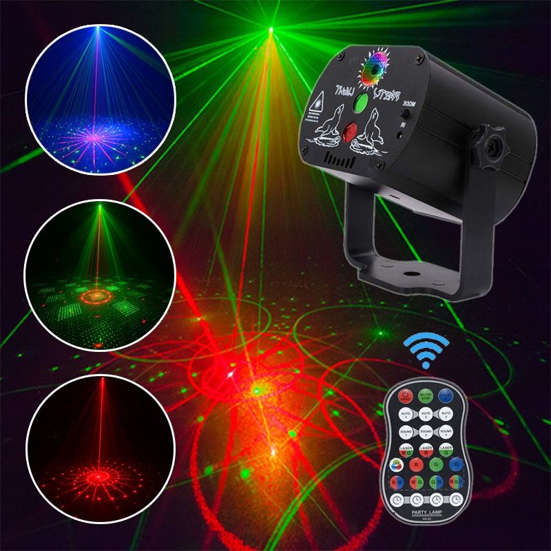 60 Patterns Mini USB Laser Stage Lighting DJ Disco Light Strobe Party ...