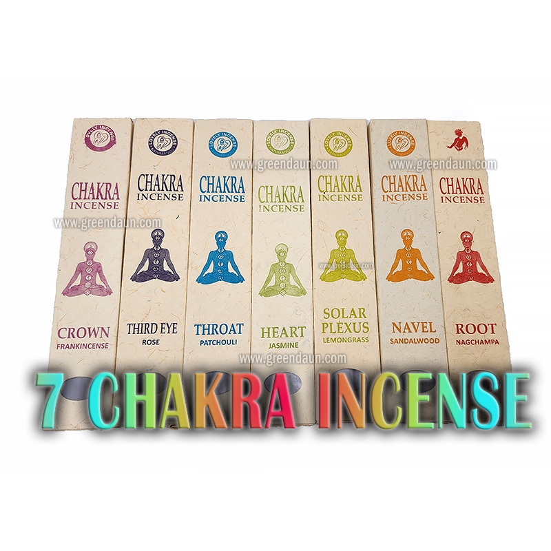 Seven Chakra Incense Sticks Box Packs Collection Set 7 Chakras ...