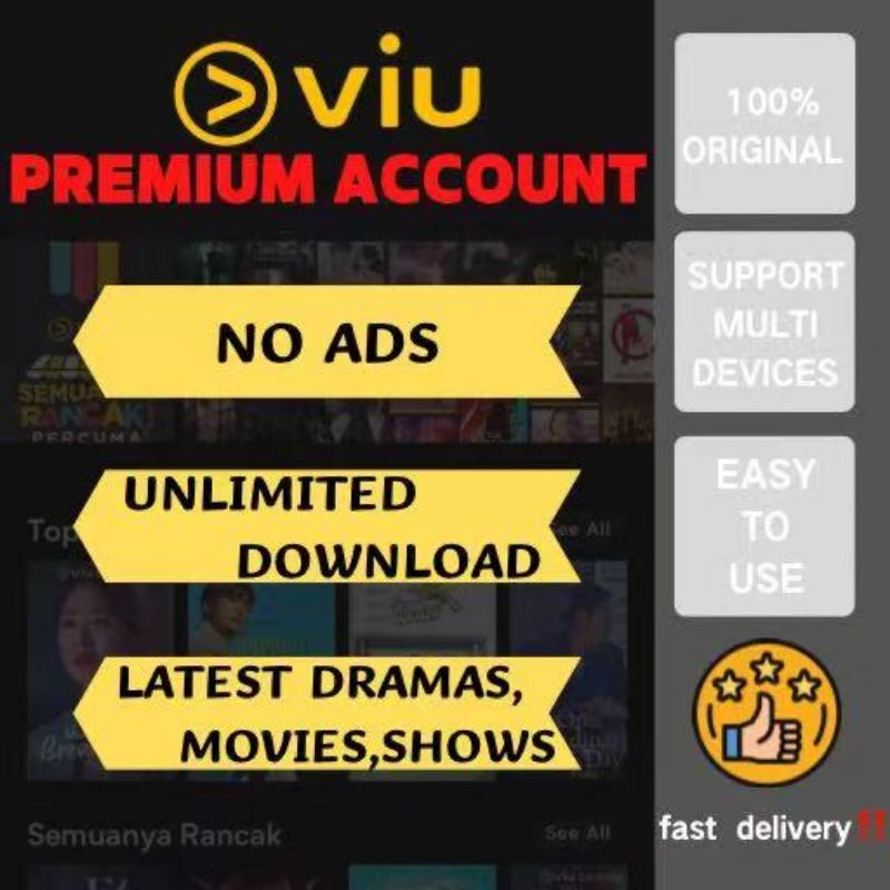 🔥VIU TV Premium Account🔥 For IOS/Android/PC | Shopee Malaysia