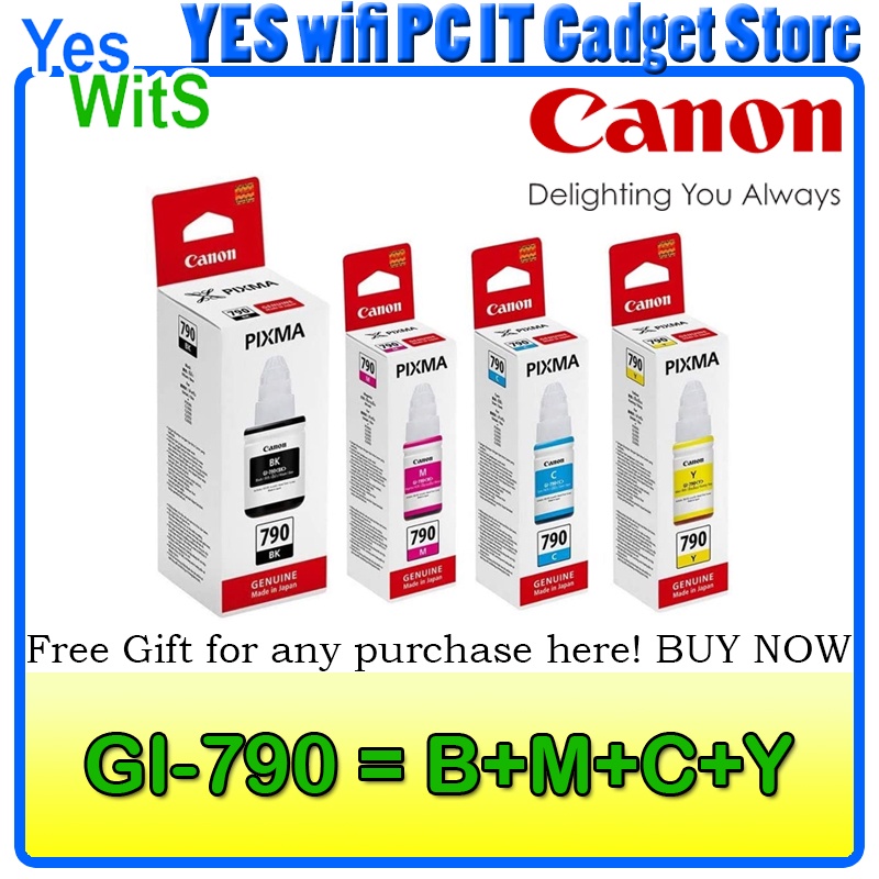 CANON GI790 GI-790 BLACK CMY ORIGINAL REFILL INK G1000 G1010 G2000 ...