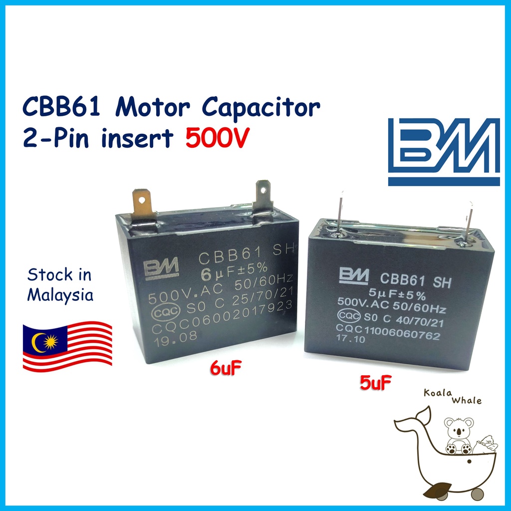 GTIWUNG 6 Condensatori CBB61 1.0uF 450V Per Ventilatori A Soffitto - Set Da 6 Pezzi