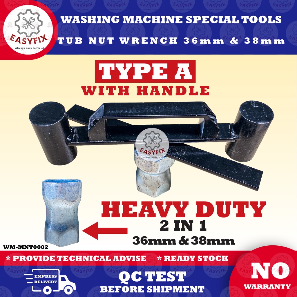 FULL SET Washing Machine Special Tools Tub Nut Wrench 36mm & 38mm