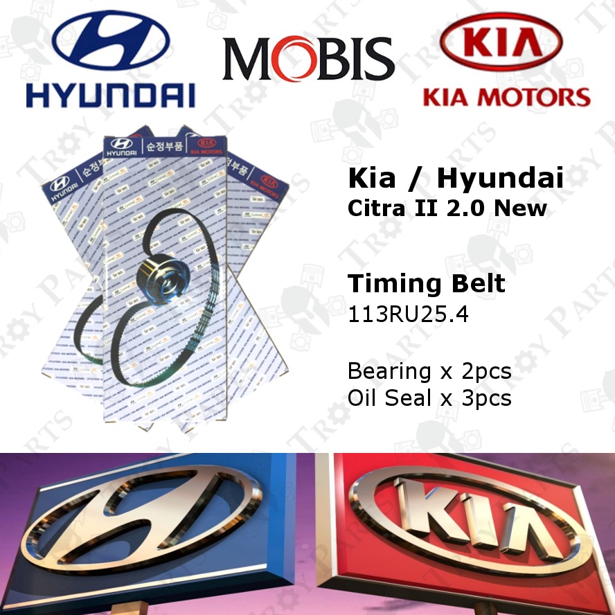 Kia Hyundai Mobis 100K Timing Belt Kit Set Naza Citra II 2 New Forte
