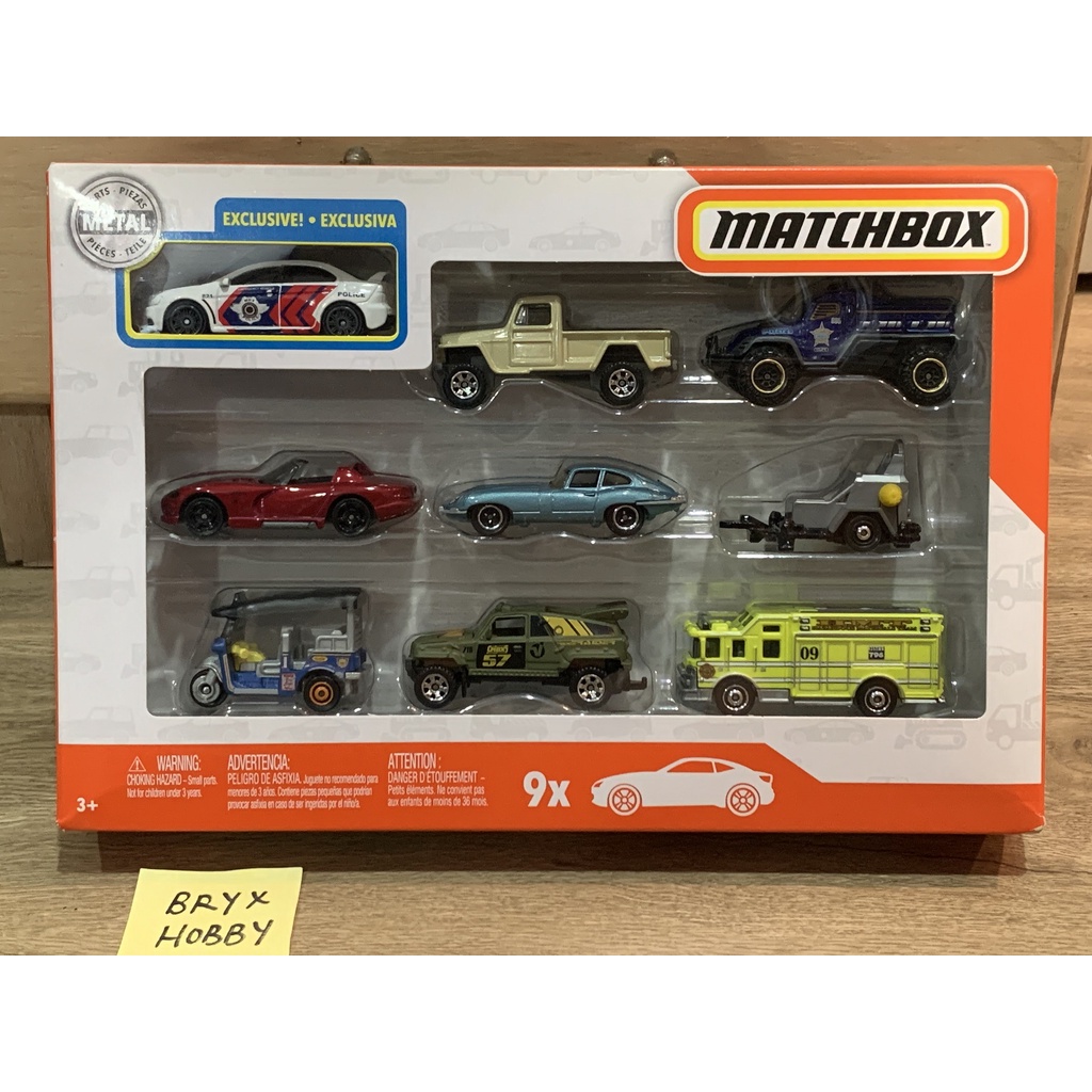 Matchbox 9-Pack #FTR23 (1:64) with Mitsubishi Lancer Evo X | Shopee ...